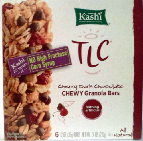 Kashi TLC Chewy Granola Bars Cherry Dark Chocolate 6 - 1.2 Oz (35g) Bars (Pack of 6)