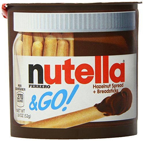 Nutella Ferrero Go Hazelnut Spread and Breadsticks, 12 packs- 22 Ounce