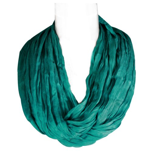 Wrapables Lightweight Silky Soft Infinity Loop Scarf, Turquoise