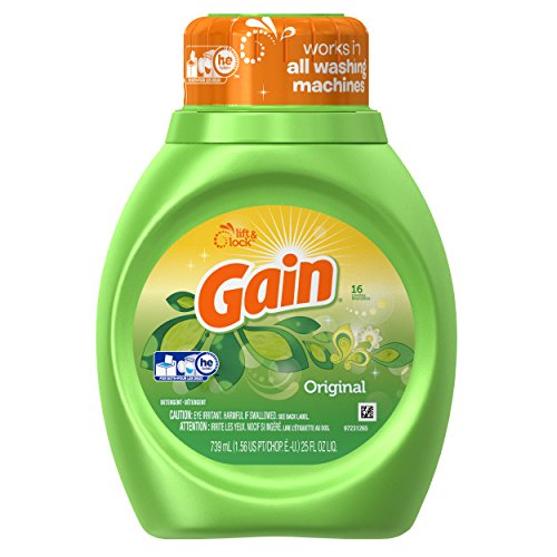 Gain With Freshlock Original Liquid Detergent, 25 Oz (Pack of 2)