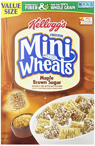 Kellogg's Frosted Mini Wheats Bite Size Maple Brown Sugar, 21 Ounce