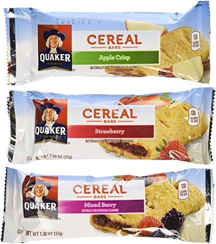 Quaker Cereal Bars Variety Pack 48 Count,1.3 OZ (37g) each