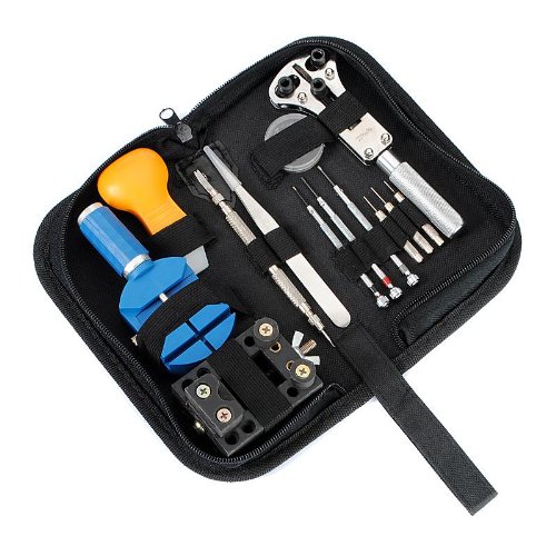 13 Piece Watch Repair Kit Set Wrist Strap Adjust Pin Tool Kit Back Remover Fix
