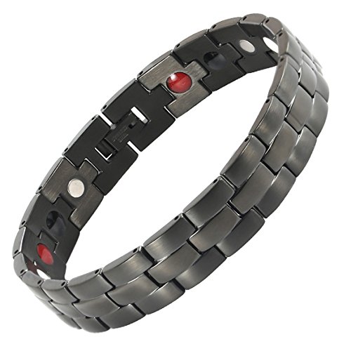 Starista Jewelry Titanium Steel 4 Element Magnetic Therapy Bracelet for Men