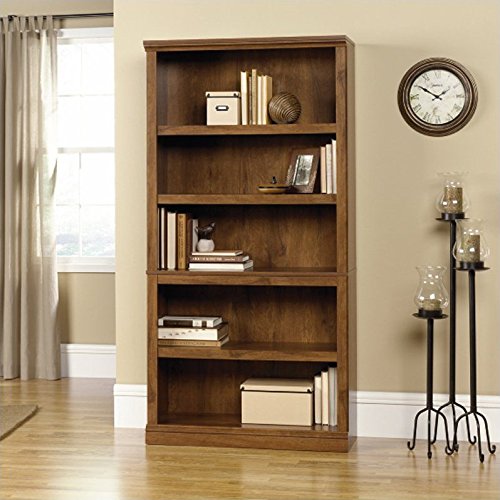 Sauder 5-Shelf Bookcase, Oiled Oak Finish