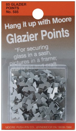 Moore Push Pin Glazier Points, 85-Pack