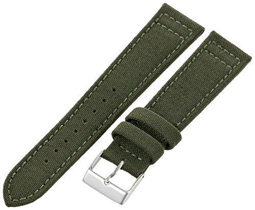 Hadley-Roma Men's MSM850RAB200 20mm Army Green Genuine 'Cordura' Watch Strap