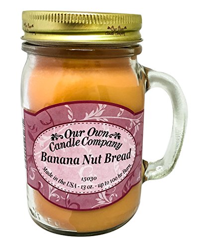 Banana Nut Bread Scented 13 Ounce Mason Jar Candle By Our Own Candle Company