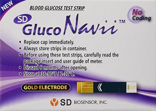 GlucoNavii Blood Glucose Test Strips - 50 Ct Box