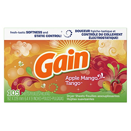 Gain Dryer Sheets-Apple Mango Tango, 105 Count