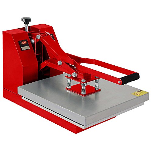 Promo Heat 15 in. x 15 in. Sublimation Heat Transfer Press Machine - Clamshell - Model PRO-3804X - Red & Silver