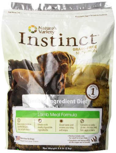 Instinct Grain-Free Lamb Meal Formula Limited Ingredient Diet Dry Dog Food by Nature's Variety, 4.4-Pound Bag