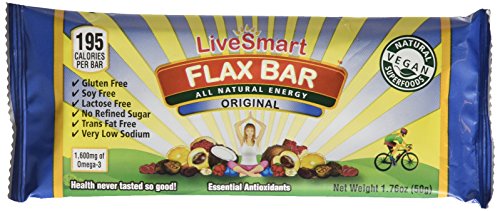 LiveSmart Flax Bar, Original, 1.76 Ounce Bar, 12 Count