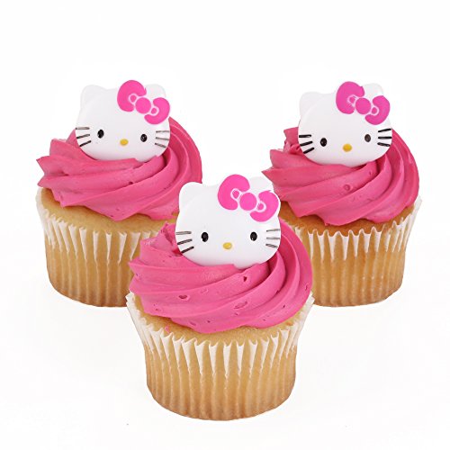 Hello Kitty Officially Licensed 24 Cupcake Topper Rings