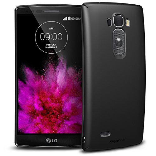 LG G Flex 2 Case, Ringke G Flex 2 SLIM Case [Free Screen Protector][All Around Protection][SF Black] Premium Dual Coated Hard Case Cover for LG G Flex 2 - ECO Package