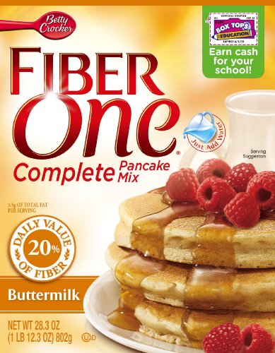 Fiber One Complete Pancake Mix, Buttermilk, 28.3-Ounce Boxes (Pack of 4)