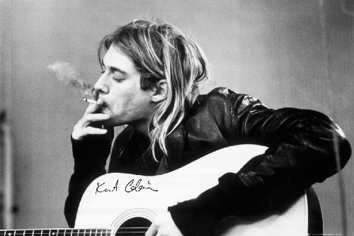 Kurt Cobain (Smoking) Music Poster Print