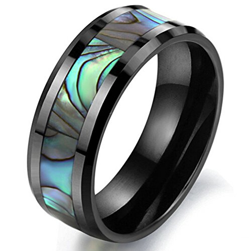 New Fashion Abalone Stripe Space Ceramic&shell Rings Cool Gift