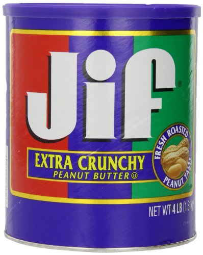 Jif Extra Crunchy Peanut Butter, 4 Pound (Pack of 6)