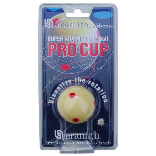 Aramith 2-1/4 Regulation Size Billiard/Pool Ball: Super Aramith Pro Cup Cue Ball with 6 Red Dots