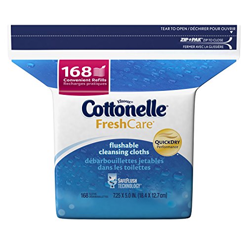 Cottonelle Fresh Care Flushable Cleansing Cloths Refill, 168 Count