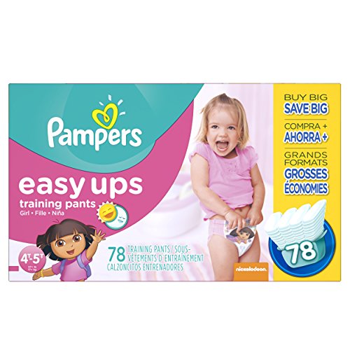 Pampers Easy Ups Training Pants, Size 4T5T Value Pack Girls Diapers, 78 Count