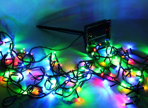 Discount 100 LED Fairy Light String Holiday Lights for Christmas Party (10M,100 LED Multicolour Solar)-Lightshare