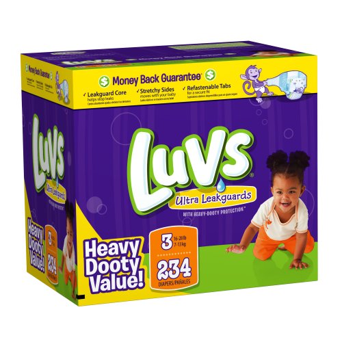 Luvs Premium Stretch Diapers with Ultra Leakguards Diapers, Size 3, 234 Count