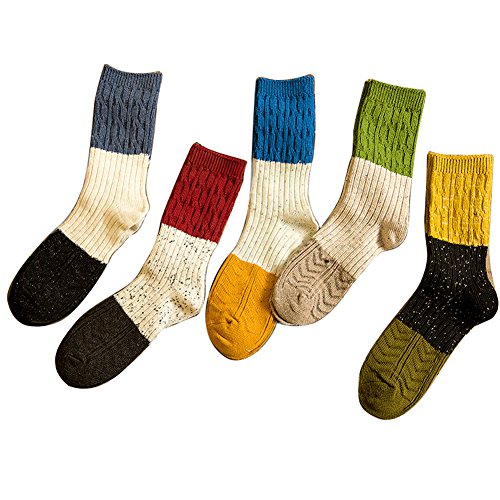 Color City Womens Knit Warm Socks 5 Pairs
