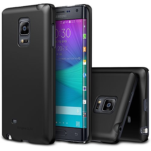 Galaxy Note Edge Case - Ringke SLIM Case [SF BLACK] Fluid Curved Edge Touch Design Premium Dual Coated Hard Case for Samsung Galaxy Note Edge - Eco Package
