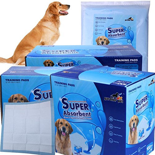 Gardner Pet THE BEST Super-Absorbent Dog Training Pads - Available in 22x22 Inches or 24x24 Inches - Both with 50 or 100 Count of Pads