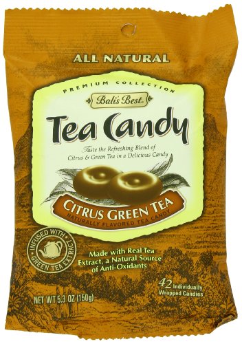 Bali's Best Citrus Green Tea Candy, 5.3-Ounce Bags (Pack of 12)