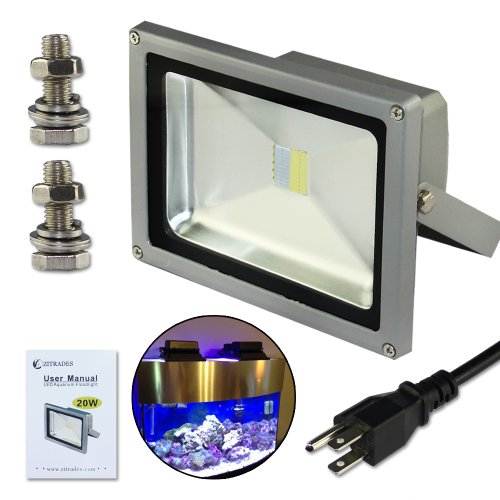 ZITRADES 20W LED Aquarium Floodlight for planted fish tank with Screws