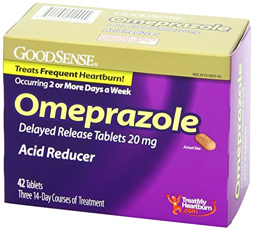 Good Sense Omeprazole Delayed Release, Acid Reducer Tablets 20 mg, Value Pkg 126 Count