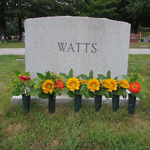 Evelots Set Of 6 Cemetery Grave Patriotic Memorial Veterans Flower Cone Vases 7