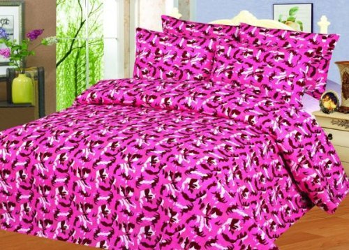 PINK CAMOUFLAGE - 6 Piece 800 Count Microfiber Sheet Set - TWIN