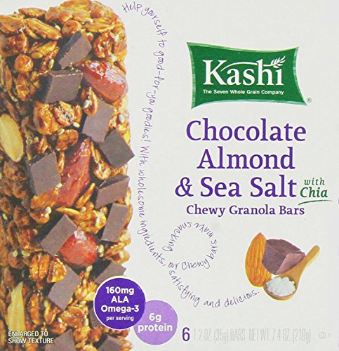 Kashi Chewy Sea Salt Bar, Chocolate Almond, 7.4 ounce box (Pack of 4)