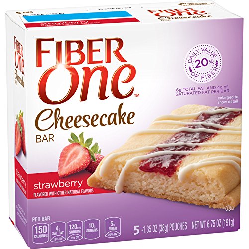 Fiber One Cheesecake Bar Salted Caramel, 5 Count (Pack of 12), 81 oz.