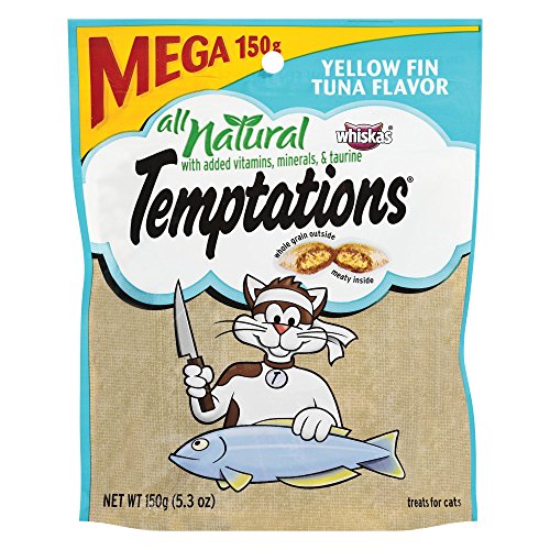 TEMPTATIONS Natural Treats for Cats Yellowfin Tuna Flavor 5.3 Ounces (Pack of 10)