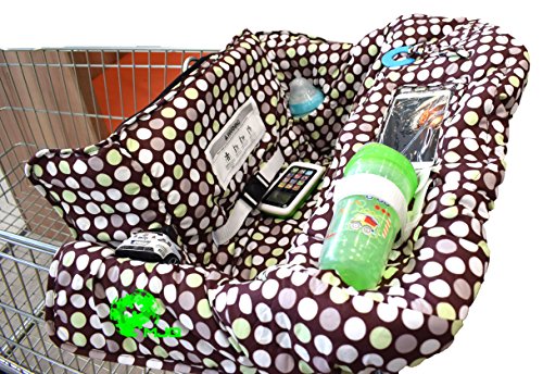 MJQ Kids 2-in-1 Grocery/Shopping Cart Cover and Highchair Cover with eBook included a High Quality Machine Washable Unisex Design