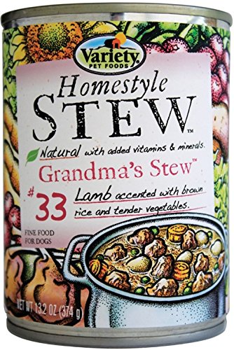 Variety Homestyle Recipes STEW Grandma's Stew with Lamb Natural Dog Food, 13.2-Ounce Pack of 12