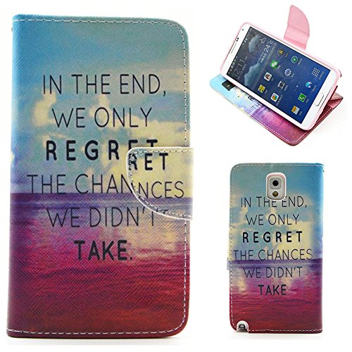 Note 3 Case,M-Zebra Deluxe High Quality PU Leather Wallet Flip Case Cover for Samsung Galaxy Note 3 Case, with Screen Protectors+Stylus+Cleaning Cloth (Sky And Sea)