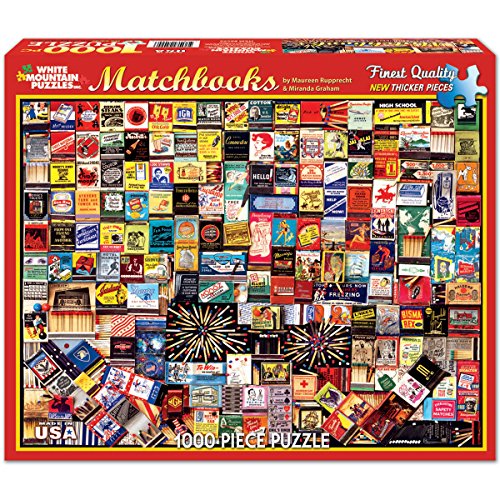 White Mountain Puzzles Matchbook Collage - 1000 Piece Jigsaw Puzzle