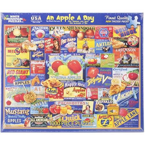 White Mountain Puzzles An Apple a Day - 1000 Piece Jigsaw Puzzle