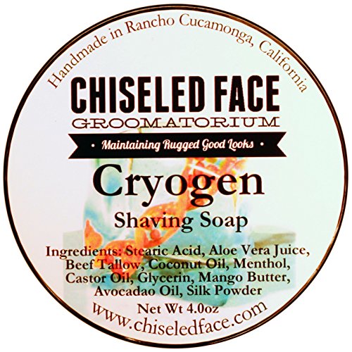 Cryogen - Ultra High Menthol, Handmade Luxury Shaving Soap From Chiseled Face Groomatorium