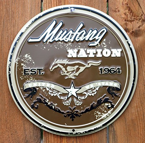Mustang Nation Circle Sign (Made of Aluminum)