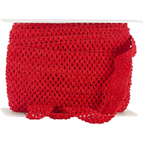 Expo Crochet Headband Stretch Trim, 1-3/4-Inch by 20-Yard, Red