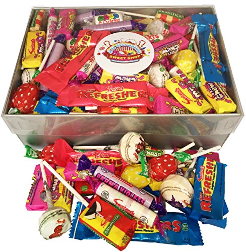 WRAPPED Retro Sweets Selection Gift Box! LUXURY Clear Lid Box Brimming with (OVER 1.1KG) your Favourite Wrapped Old-Fashioned Sweets! PERFECT GIFT for Birthdays, Christmas, Congratulations, Easter, Father's Day, Get Well Soon and much much more...