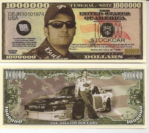 Dale Earnhardt Jr. $Million Dollar$ Novelty Bill Collectible