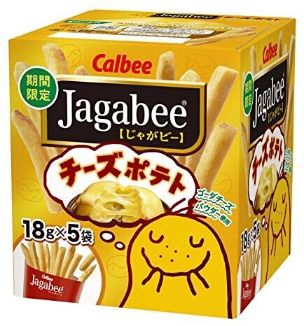 Calbee Potato Sticks -- Jagabee (Cheese Potato Taste), 3.17oz (18g X5pack)
